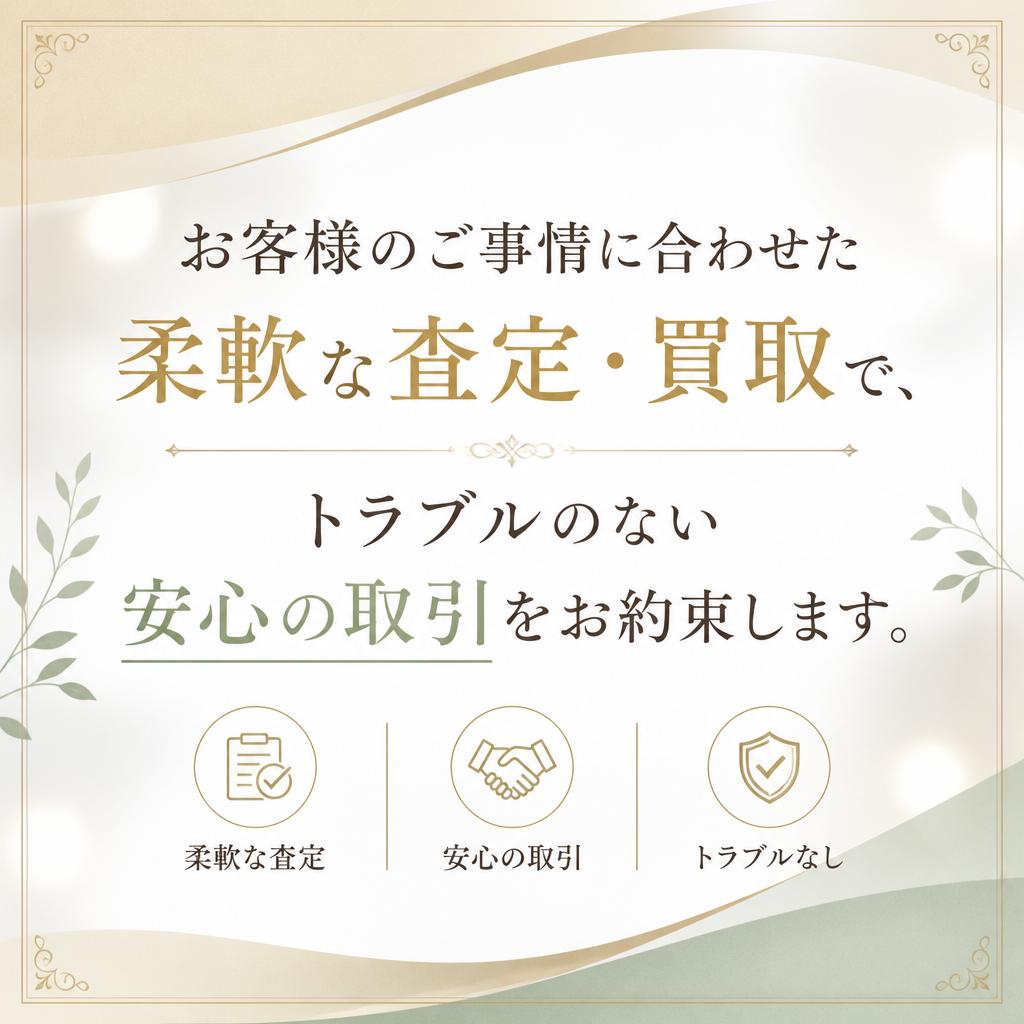 柔軟な対応で安心取引